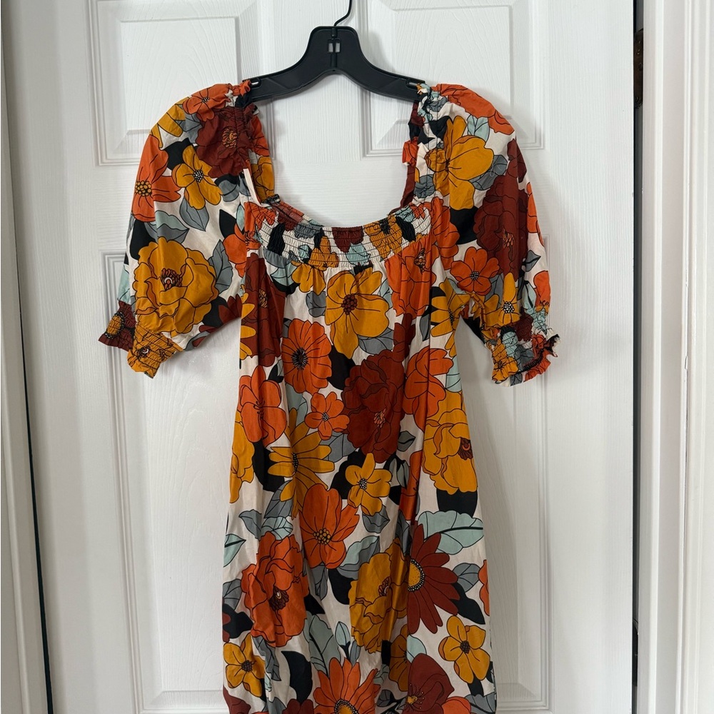 BB Dakota Multicolor Floral Midi Dress